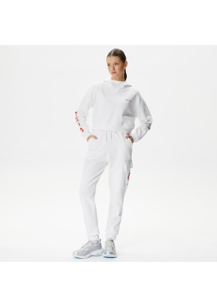 Unıted4 Jpn Crop Kadın Beyaz Hoodie modelleri