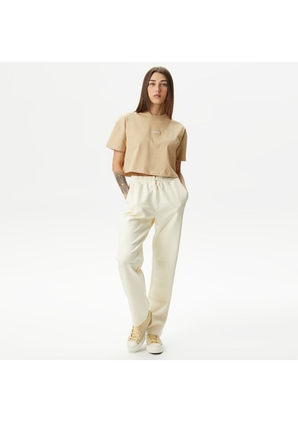 Unıted4 Classic Kadın Kahverengi Crop T-Shirt modelleri