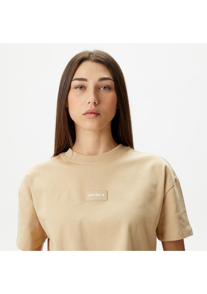Unıted4 Classic Kadın Kahverengi Crop T-Shirt fırsatları
