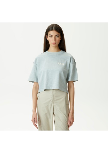 Unıted4 Classic Kadın Pembe Crop T-Shirt
