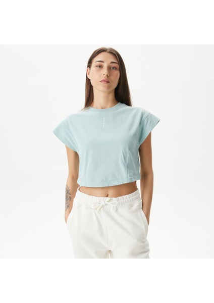 Unıted4 W2 Kadın Mavi Crop T-Shirt