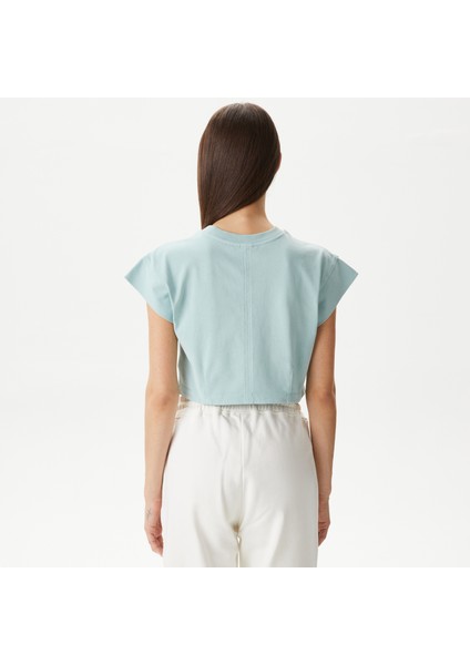 Unıted4 W2 Kadın Mavi Crop T-Shirt fiyatları