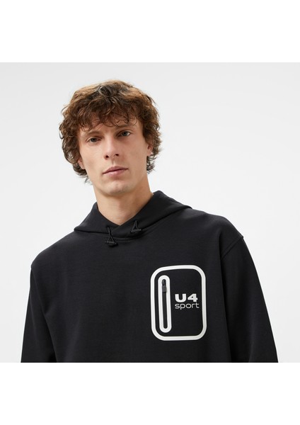Unıted4 Sport Erkek Siyah Antrenman Sweatshirt