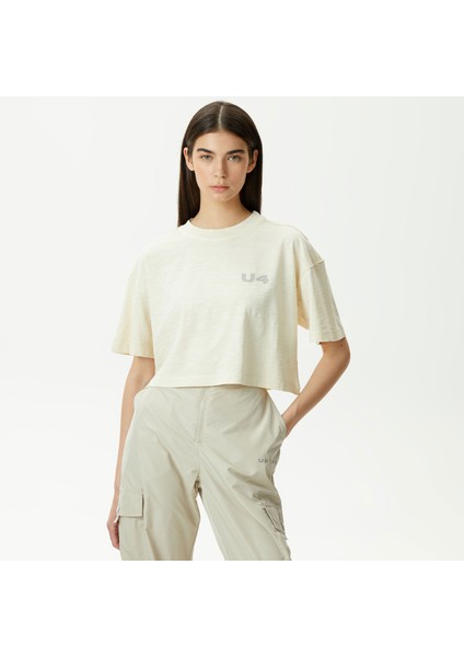 Unıted4 Classic Kadın Pembe Crop T-Shirt