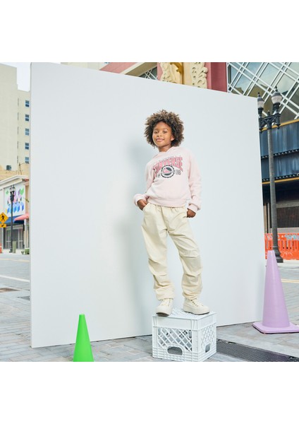 Boxy Çocuk Pembe Hoodie indirimleri