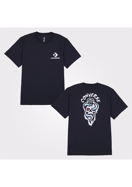 Erkek Baskılı Siyah T-Shirt