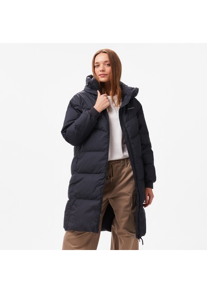 Classic Kadın Kapüşonlu Siyah Ceket