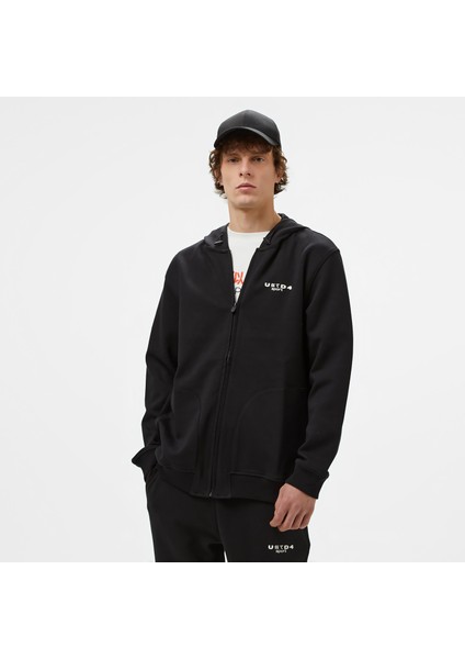Unıted4 Sport Erkek Siyah Sweatshirt