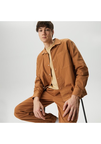 Unıted4 Classic erkek Kahverengi Gömlek