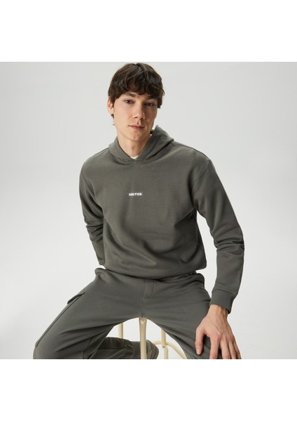 Unıted4 Classic erkek Gri Hoodie