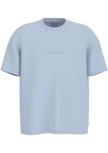 Erkek Gj Ss Cn Logo T-Shirt - Açık Mavi