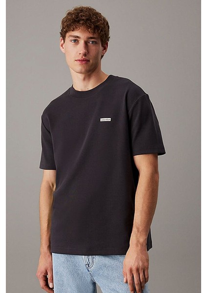 Erkek Calvin Klein Mini Label T-Shirt - Gri