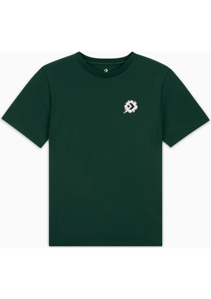 Classic Erkek Grafik Baskılı Yeşil T-Shirt