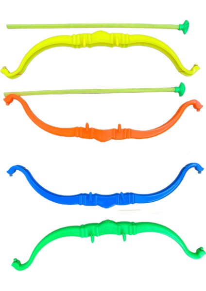 Plastik Ok Yay Seti 3 Adet Eğlenceli Okçuluk Dersi Nostaljik Oyuncak