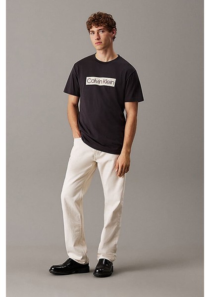 Erkek Calvin Klein Label T-Shirt - Gri fiyatları