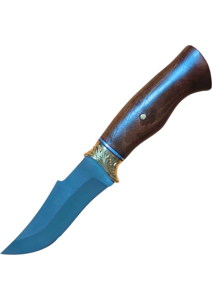 25CM Bushcraft Bıçak Paslanmaz Çelik Hakiki Deri Kılıf Hediyeli