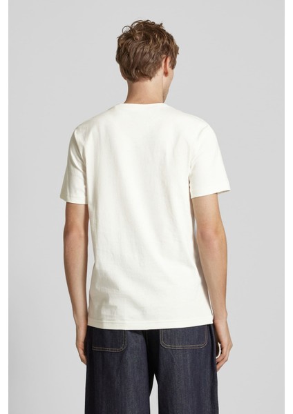 Erkek Calvin Klein Label T-Shirt - Krem modelleri