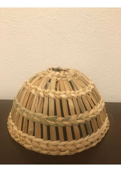 Hasır Bambu Rattan Avize 30 cm Iskandinav Bohem Rustik Avize Sarkıt-Salon Yatak Odası(Duy Dahil )