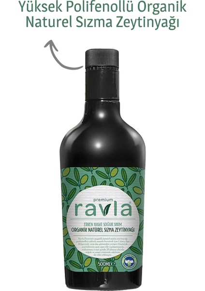 2'li Ürün - Yüksek Polifenollü Organik Naturel Sızma Zeytinyağı 500ml / Kuru İncir 500g