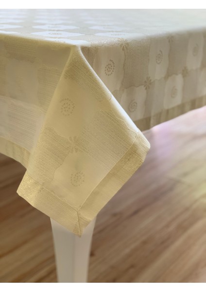 Masa Örtüsü Ekru Pollycoton 160/250 cm Masa Örtüsü