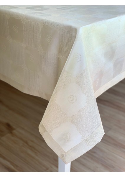 Masa Örtüsü Ekru Pollycoton 160/250 cm Masa Örtüsü