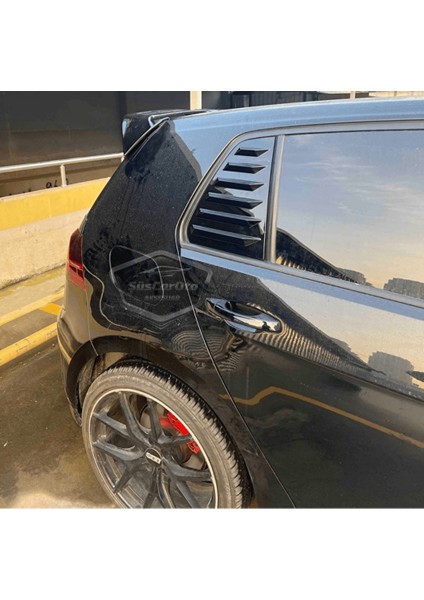 Vw Golf 7 7.5 2012-2020 Uyumlu Kelebek Cam Izgarası Kelebek Cam Vizörü Havalandırma Sağ Sol Takım Parlak Siyah fırsatları