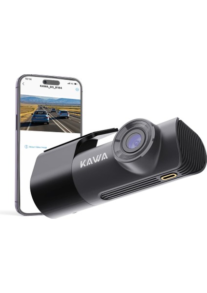 1296P Mini Araç Içi Kamera, Gece Görüşü, Wifi Dashcam, 360° Dönebilen Gövde