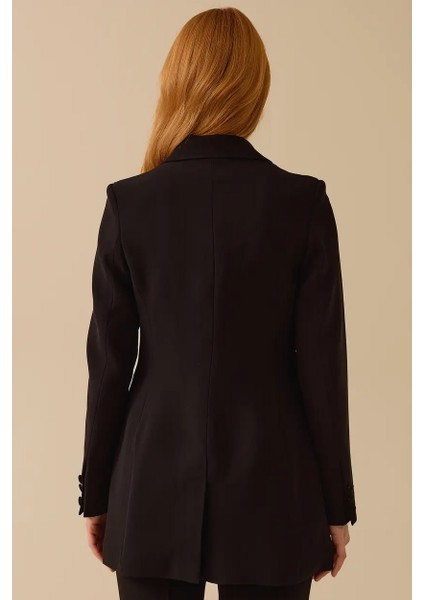 Kadın Aksesuarlı Taşlı Şık Ceket - Siyah fiyatları