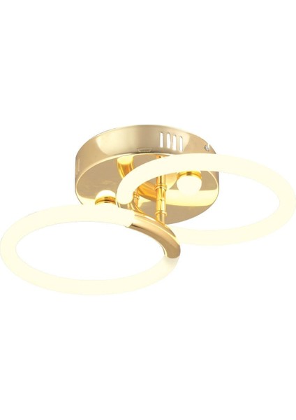 Honos 2'li Gold 32 Watt Ledli Modern Koridor, Yatak Odası Salon Plafonyer LED Avize modelleri