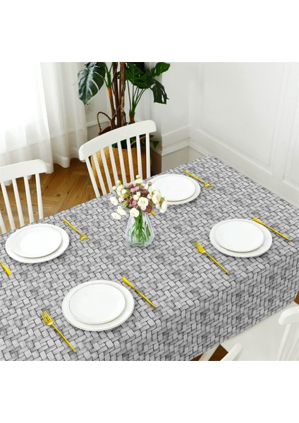 Canvas Wicker Koyu Gri Sıvı Geçirmez Leke Tutmaz Masa Örtüsü fiyatları