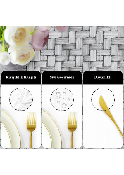 Canvas Wicker Koyu Gri Sıvı Geçirmez Leke Tutmaz Masa Örtüsü fırsatları