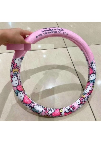 Direksiyon Kılıfı Geçme Hello Kitty Araç Direksiyon Standart Ölçulerde 37-38CM Capinda Tüm Direksiyonlara Uygundur