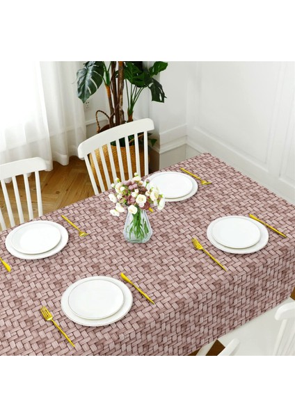 Canvas Wicker Gül Kurusu Sıvı Geçirmez Leke Tutmaz Masa Örtüsü