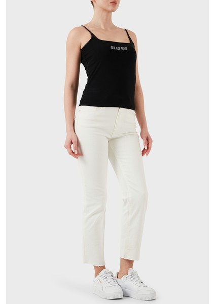 Ortensia Pamuklu Slim Fit Logolu Top V5GP22J1314 Bayan Top V5GP22 J1314 Jblk modelleri