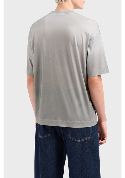 Oversize Fit Bisiklet Yaka Logolu T Shirt Erkek T Shirt EM001116 AF10017 F8104 fiyatları