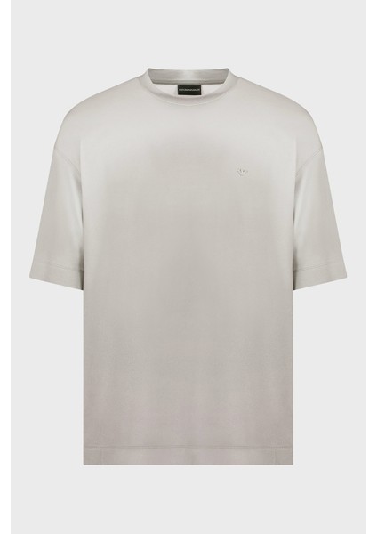 Oversize Fit Bisiklet Yaka Logolu T Shirt Erkek T Shirt EM001116 AF10017 F8104 indirimleri