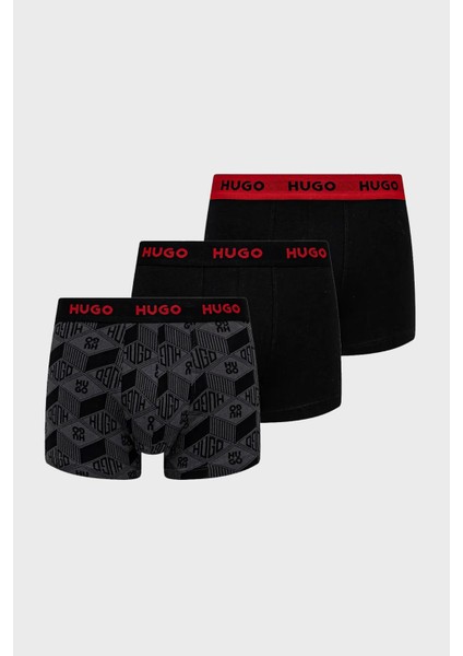 Desenli Streç Pamuklu 3 Pack Boxer Erkek Boxer 50532550 986
