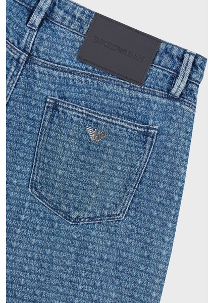 Logo Baskılı Pamuklu Slim Fit Düşük Bel Normal Paça Jeans Erkek Kot Pantolon EM000668 AF13444 FB054 indirimleri