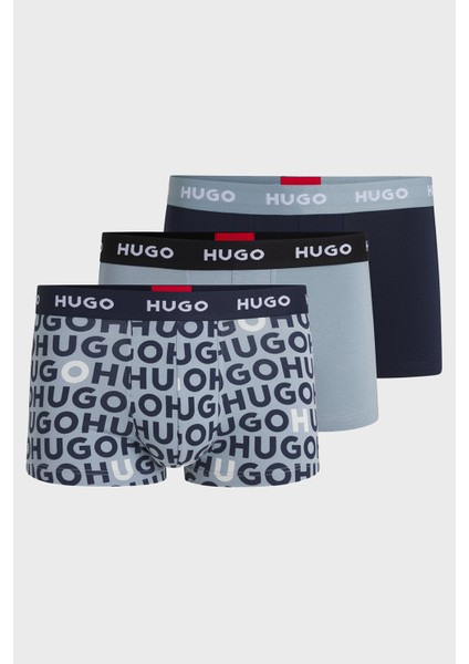 Desenli Streç Pamuklu 3 Pack Boxer Erkek Boxer 50532550 984