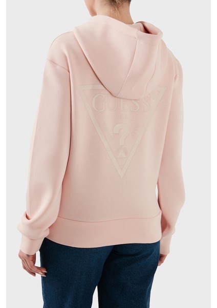 Allie Regular Fit Kapüşonlu Arkası Üçgen Logolu Sweat V3RQ11K7UW2 Bayan Sweat V3RQ11 K7UW2 G6O1