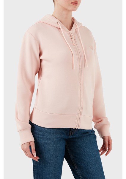 Allie Regular Fit Kapüşonlu Arkası Üçgen Logolu Sweat V3RQ11K7UW2 Bayan Sweat V3RQ11 K7UW2 G6O1