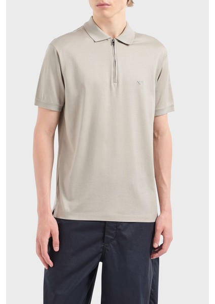 Pamuklu Regular Fit Yarım Fermuarlı Polo Yaka T Shirt Erkek Polo Yaka T Shirt EM001082 AF10017 U8033