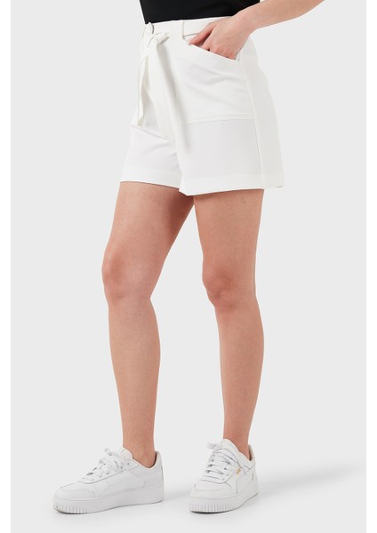 New Valentina Streç Relaxed Fit Yüksek Bel Cepli Mini Short W5GD0IWH9Y2 Bayan Short W5GD0I WH9Y2 A00K