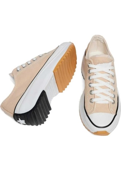 Krem Art's The Run Star Canvas Sneaker Kısa Ayakkabı