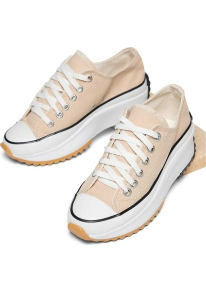 Krem Art's The Run Star Canvas Sneaker Kısa Ayakkabı