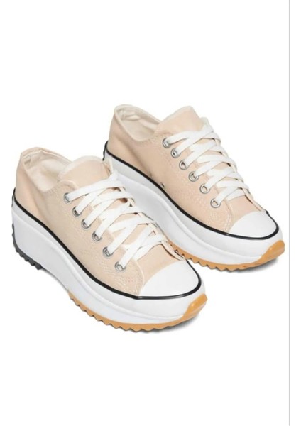 Krem Art's The Run Star Canvas Sneaker Kısa Ayakkabı