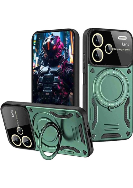 Redmi Note 13 Pro Plus Uyumlu Fuchsia Standlı Koruyucu Kapak