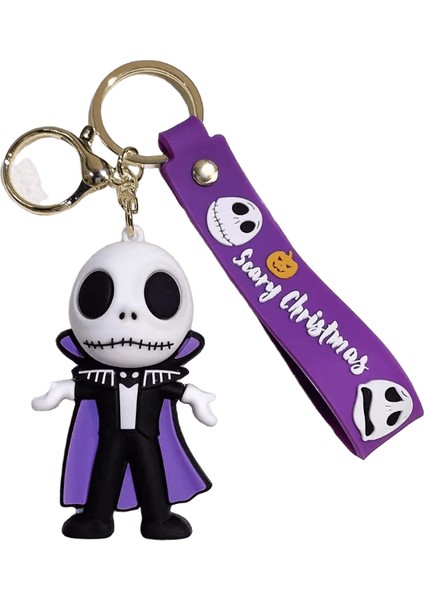 Klasik Karikatür Figür Jack Skellington Anahtarlık Disney Noelden Önce Kabus Bebek Anahtarlıklar Sırt Çantası Aksesuarları Renk:3 (Yurt Dışından)