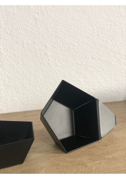 Luxury Siyah Ahşap Tabanlı 6 Parça Metal Çerezlik 1 Adet