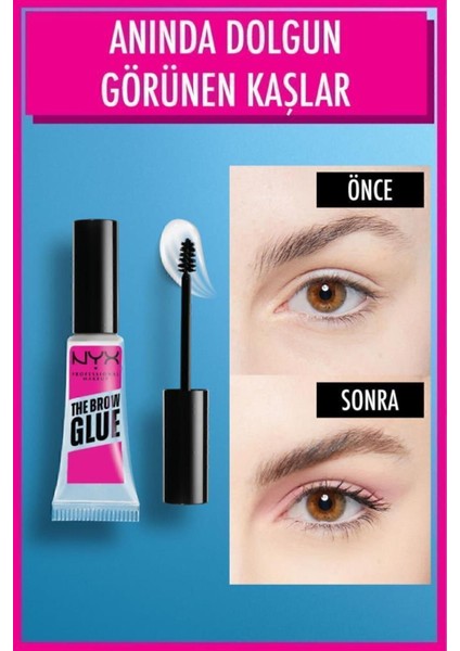 Luxury 2'li The Brow Glue Instant Brow Styler-Şeffaf Kaş Sabitleyici Maskara 1 Adet